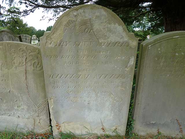 Headstone Westbury on Severn Church - Mary Ann & William Sterry